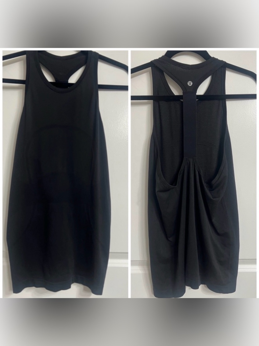 Lululemon Swiftly High Neck Racer Tank Full Length Size 8 Black